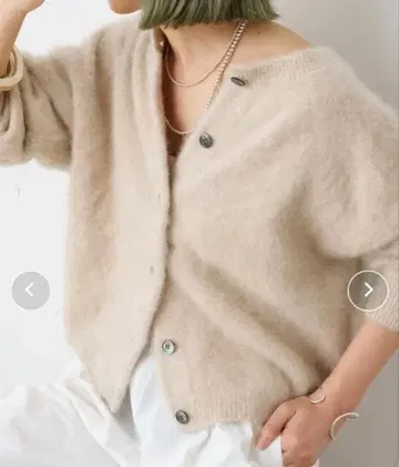 Omekashi 퍼 캐시미어 2WAY 가디건