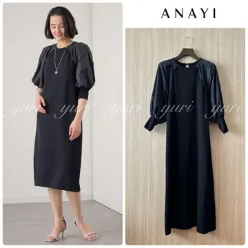 [ 1116 ] 아나이 레이온 폴리에스테르 도킹 원피스 36 블랙