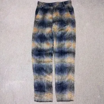 RYU shaggy tapered pants brown 체크 팬츠