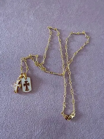 925 스털링 실버 크로스 펜던트 목걸이