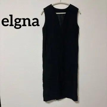 새상품급 elgna 블랙 슬리브리스 원피스 34