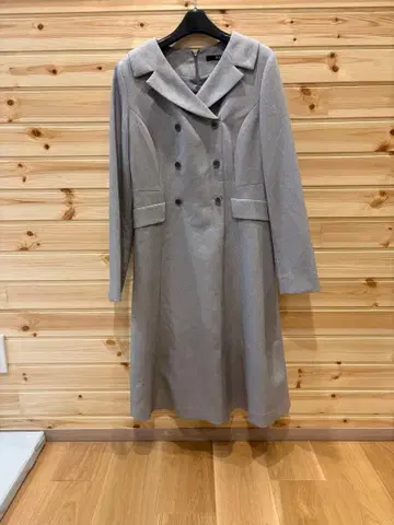 그레이 더블 브레스트 원피스