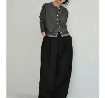 LavishGate 레이어드 가디건 그레이 블랙