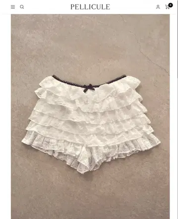 페리큐르 레이스 프릴 스커트 pellicule