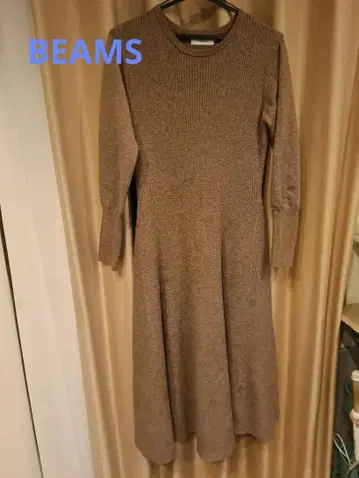 BEAMS HEART 브라운 니트 원피스