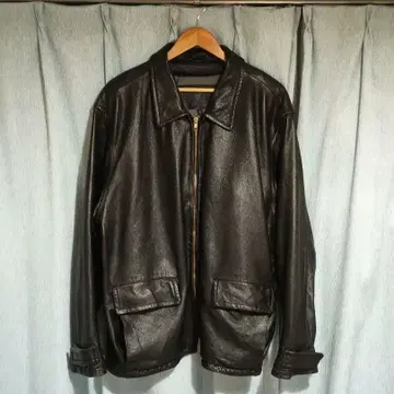 가죽 자켓 블랙 천연 가죽 블랙 짧은 기장 TRADER BAY