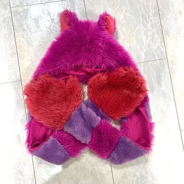 체셔 고양이 후드 부착 머플러