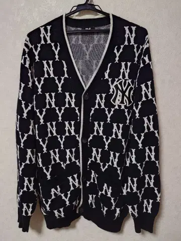 MLB 양키스 NY 로고 니트 가디건 모노그램 남성용 L