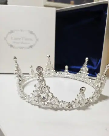 러브 티아라 티아라 실버 박스 포함 크라운 티아라