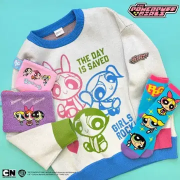 파워퍼프걸 니트 스웨터