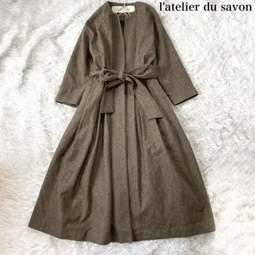 l'atelier du savon 노카라 플리츠 롱 코트