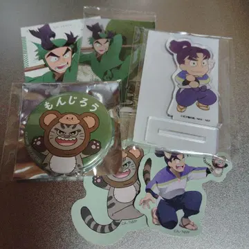 닌타마 시오에 분지로 난자 고양이 저택 미니 아크릴 스탠드 캔뱃지 스티커