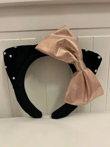 USJ 키티 고양이 귀 머리띠 골드 리본 포함