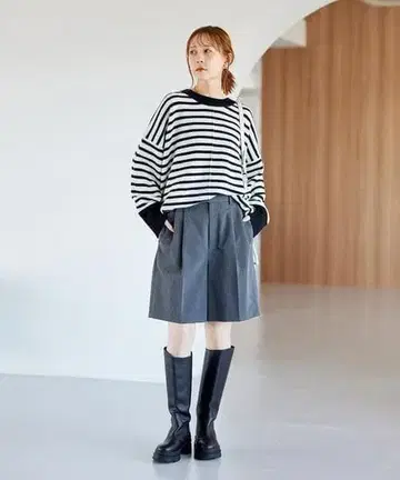 블랙 극미품 2023 저널 스탠다드 워셔블 울 크루넥