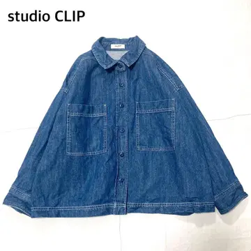 [ 새상품급 ] 스튜디오 클립 데님 자켓 두꺼운 원단 셔츠