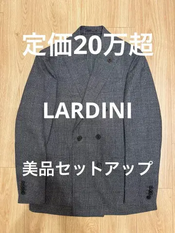 새상품급 LARDINI 글렌체크 계열 셋업
