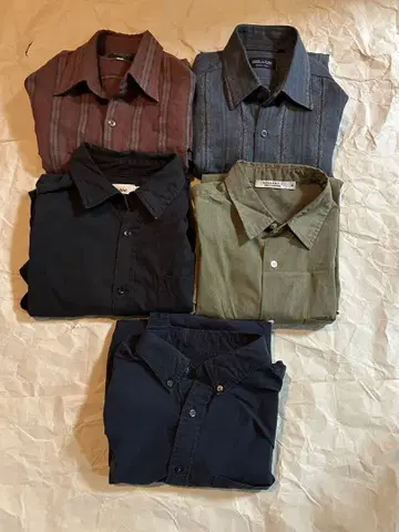 구제 의류 셔츠 5장 묶음 판매