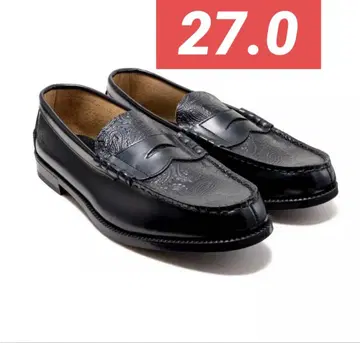 27cm kenford EMBOSSED LOAFERS BLACK 페이즐리