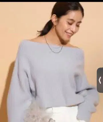 오프숄더 아쿠아 라메 니트 마이 스트라다