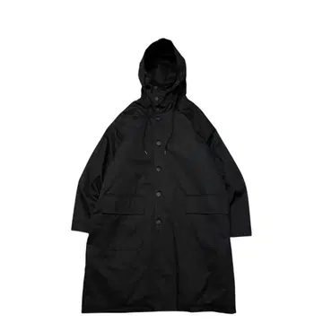 [새상품급] USED 00s 충전솜 퀼팅 후드 부착 롱 코트 블랙