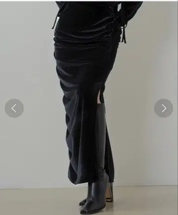 완판템 [ SENEE ] 벨로아 개더 롱 스커트 S 사이즈