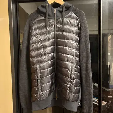 헬레노 다운 하이브리드 후디 다운 자켓 블랙 46