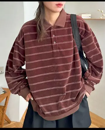 디스코트 벨로아 보더 폴로 모카