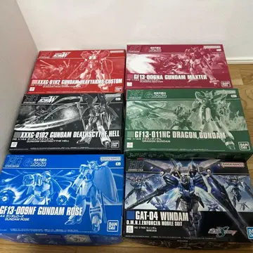 HG 건담 프라모델 6체 세트