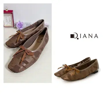 DIANA F by WELLFIT 스퀘어토 플랫 발레 슈즈