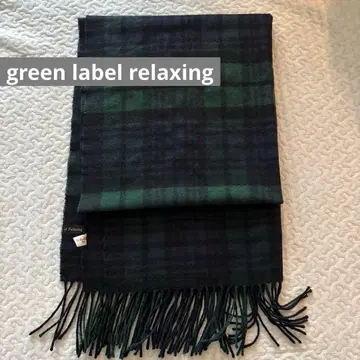새상품급 green label relaxing 캐시미어 머플러 그린