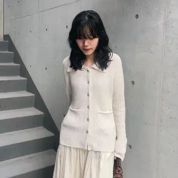 M_ 카라 부착 니트 가디건 LAPEL KNIT CARDIGAN