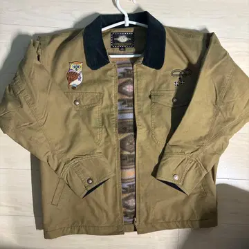 카키 밀리터리 자켓 올빼미 자수