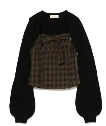 당일 발송 Tyla ribbon set tops andmary 블랙