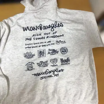 Mark Gonzales 아트 워크 빅 실루엣 풀오버 후드티