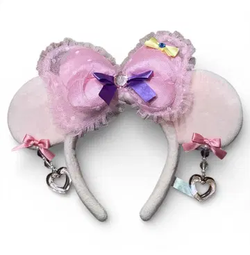 디즈니 리조트 미니 마우스 머리띠 핑크 리본 귀찌