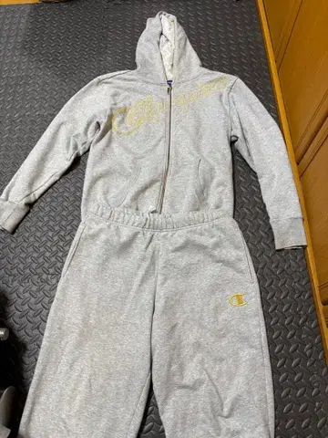 Champion 그레이 풀 집업 후드티 셋업 상하의 세트