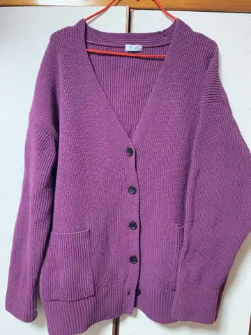 LOWRYS farm 퍼플 리브 가디건