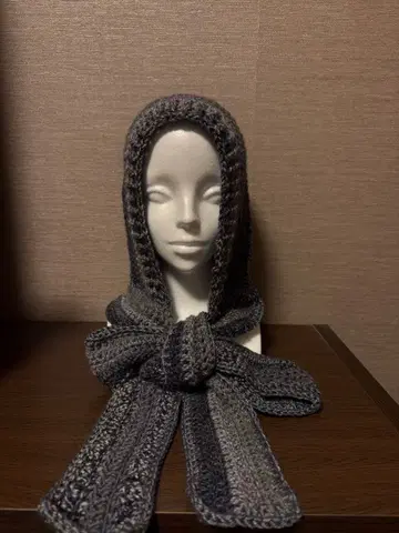 그라데이션 발라클라바 장미 보닛 후드 부착 머플러