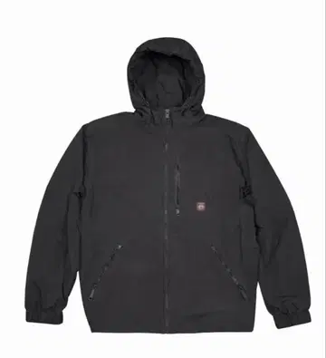 ZARA 후드 부착 나일론 자켓 블랙