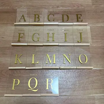 웨딩 파티 테이블 넘버 알파벳 A-R 18개