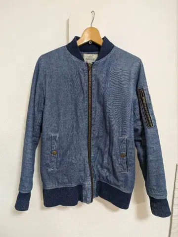 데님 블루 봄버 자켓