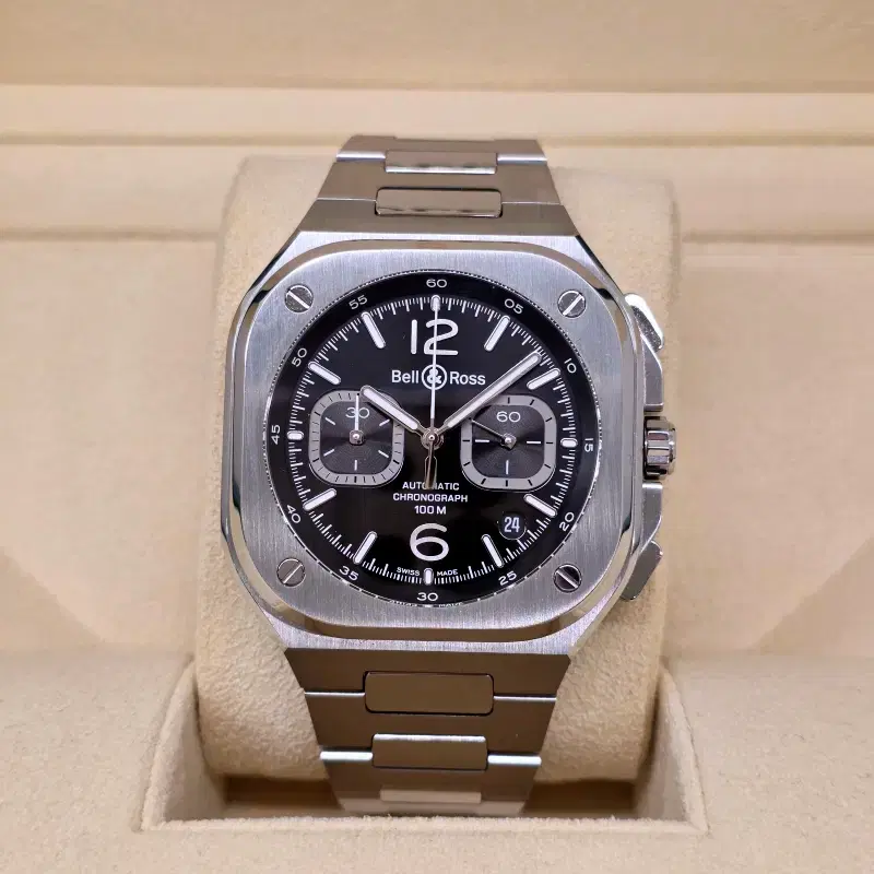 벨 앤 로스 BR-05C 크로노 42mm 스틸 블랙