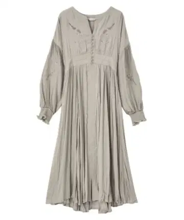 코코딜 자수 모티브 원피스