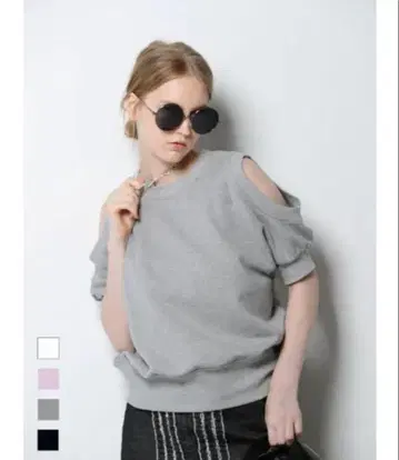 BayBee 그레이 오프숄더 T셔츠