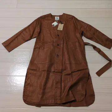 RNA 린넨 100% 브라운 롱 코트 M 사이즈
