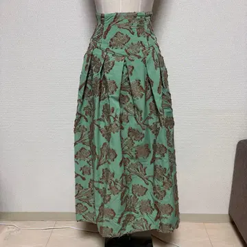 LILY BROWN 자카드 코르셋 롱 스커트
