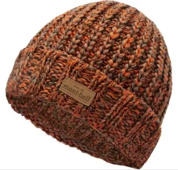mont-bell 니트 모자 오렌지 계열