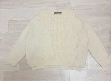 MACPHEE 아이보리 니트 긴팔 여성용