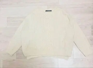 타임세일! MACPHEE 투모로우랜드 아이보리 니트 긴팔 여성용