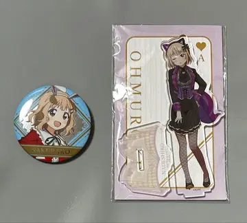 오오무로가 나데시코 아크릴 스탠드 사쿠라코 캔뱃지 세트